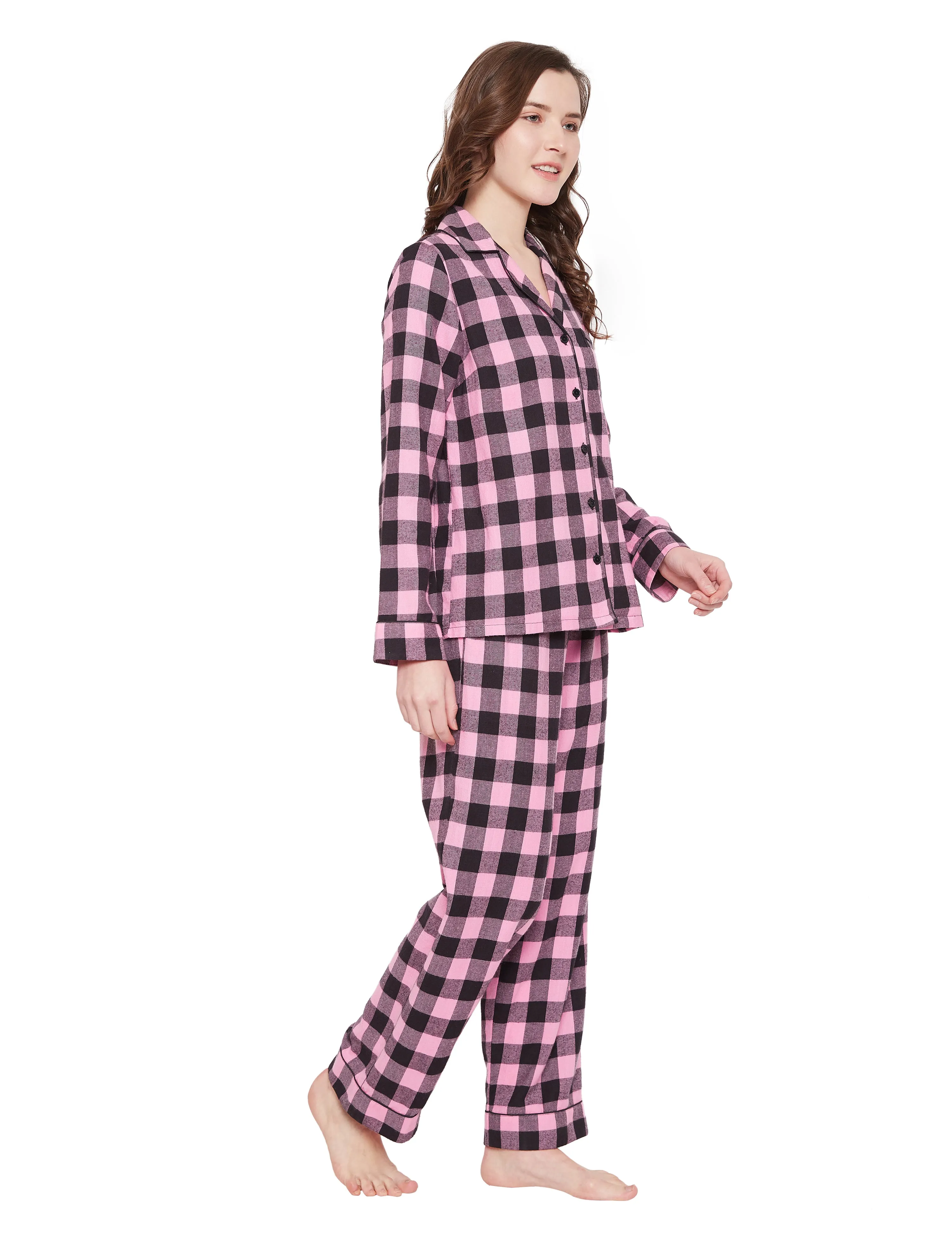 Angela Cotton Brushed Flannel Pajama Set