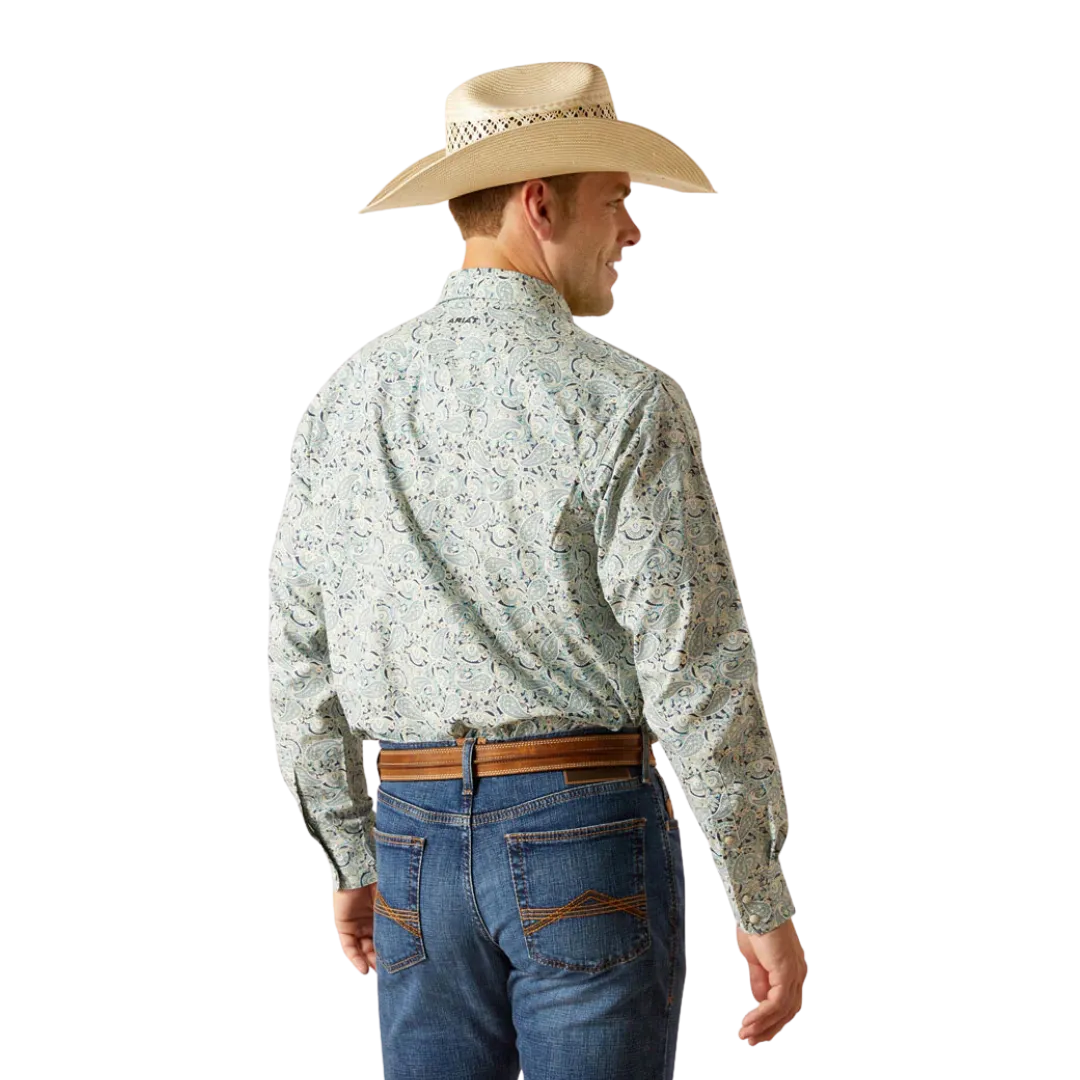 Ariat Men's Emery Long Sleeve Snap Blue Shirt