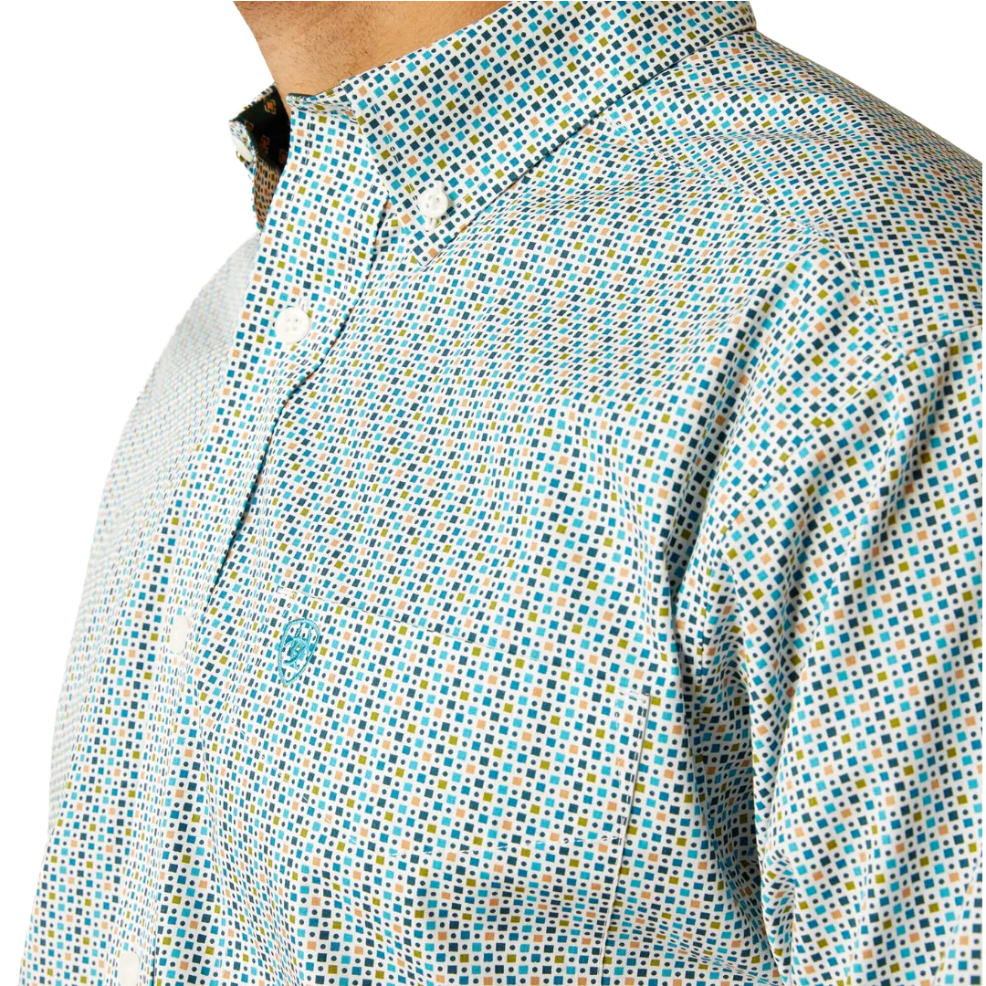 Ariat Men's Wrinkle Free Gage Classic Fit White Shirt