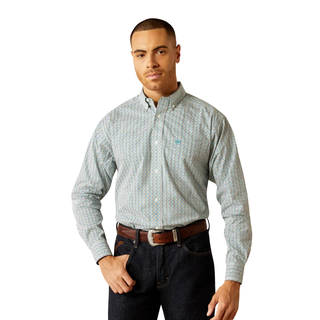 Ariat Men's Wrinkle Free Gage Classic Fit White Shirt