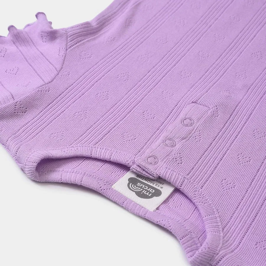 Baby Girl Slumber Set (Top & Legging Set)- Purple