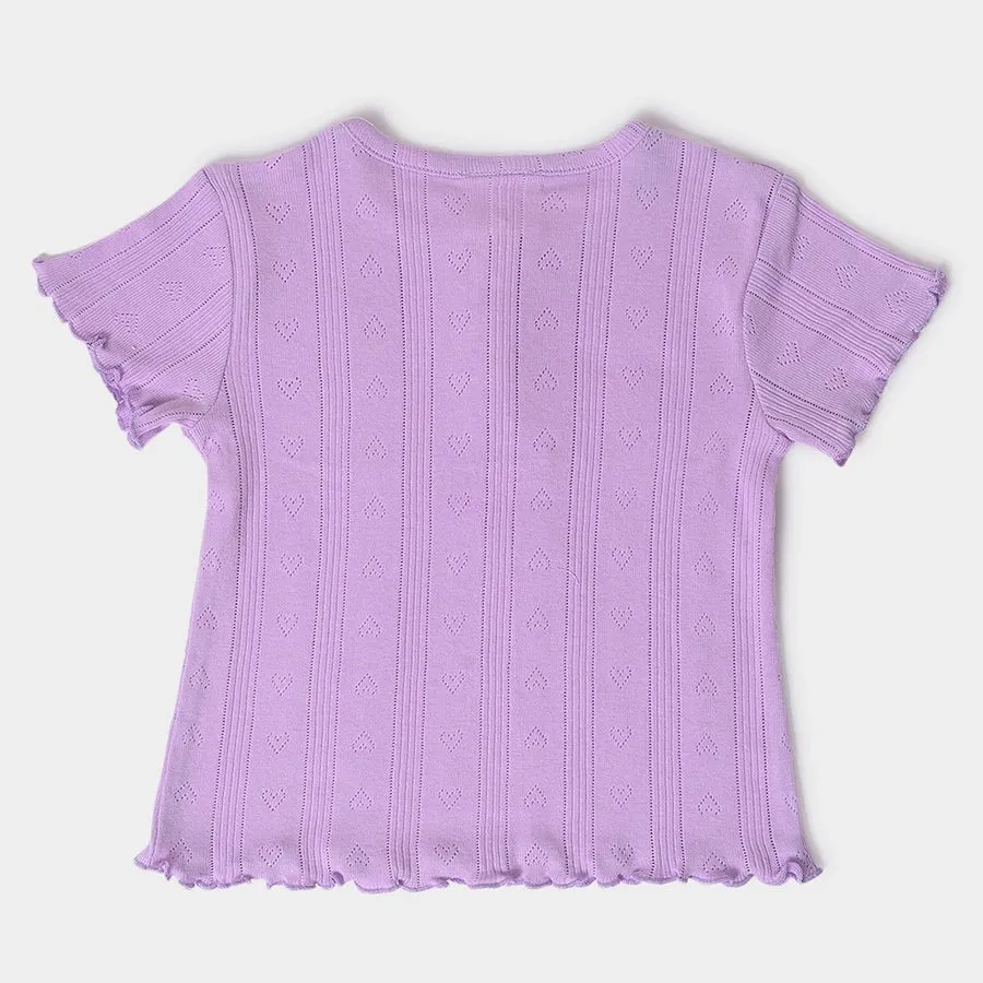 Baby Girl Slumber Set (Top & Legging Set)- Purple