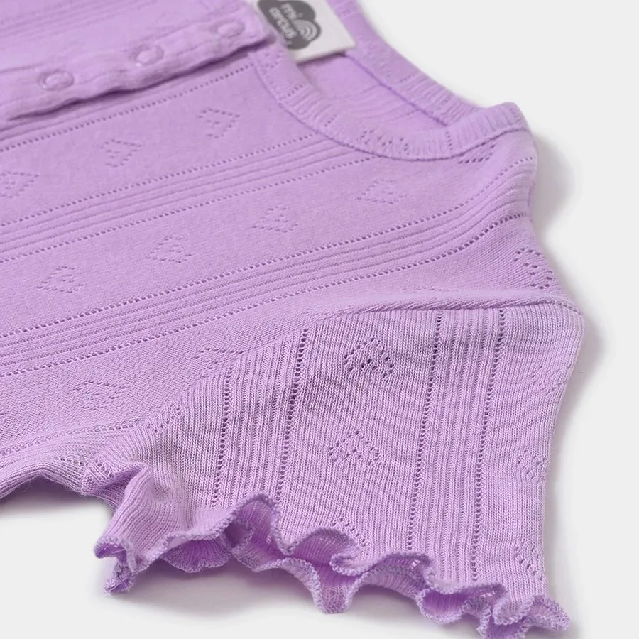 Baby Girl Slumber Set (Top & Legging Set)- Purple