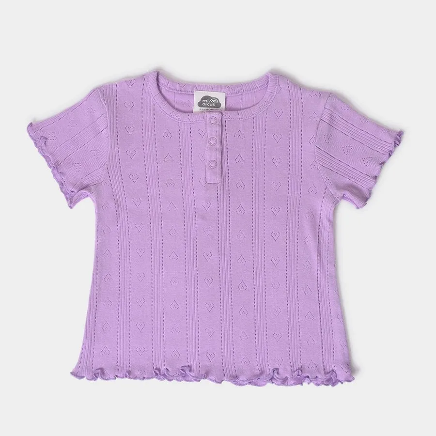 Baby Girl Slumber Set (Top & Legging Set)- Purple