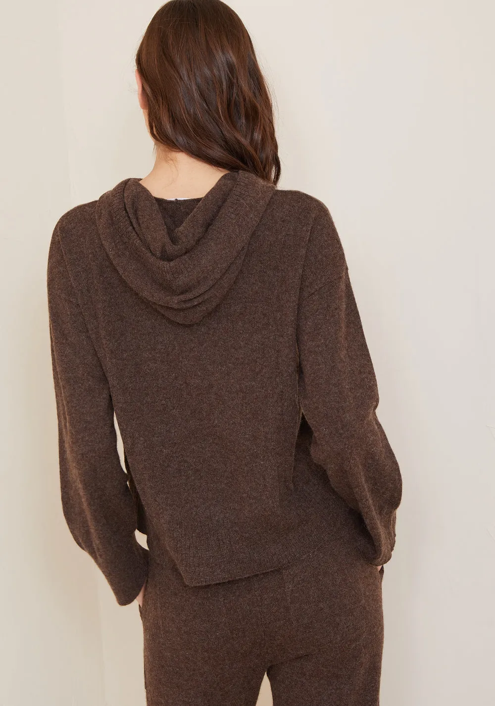 Bella Dahl - Sweater Hoodie in Heather Chocolate