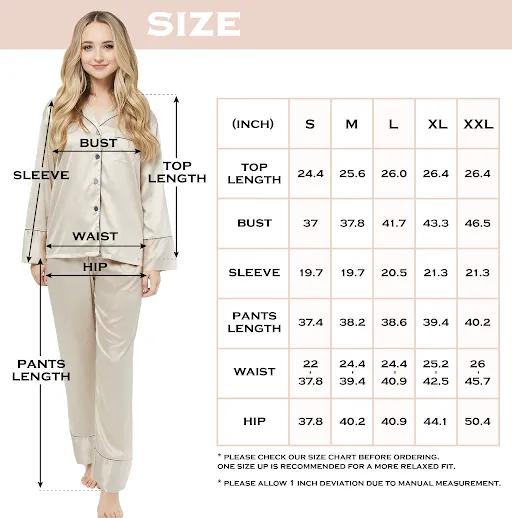 Bridesmaid Pajamas Long Sleeve with Back Text