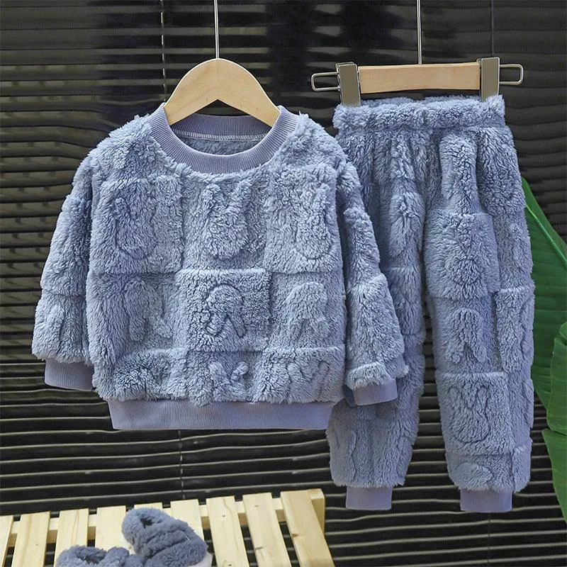 Children's Pajama Set Flannel Warm