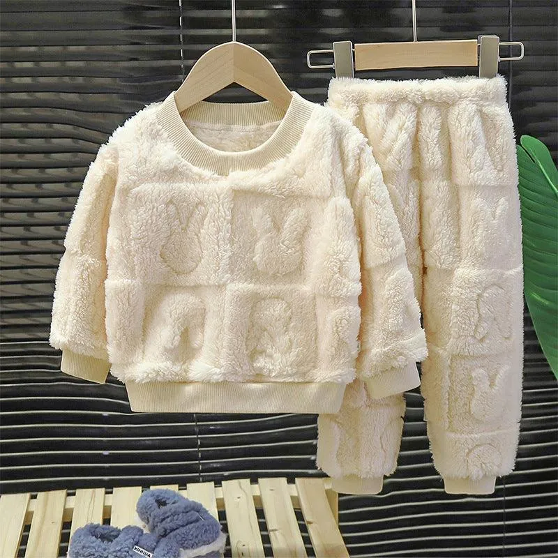 Children's Pajama Set Flannel Warm