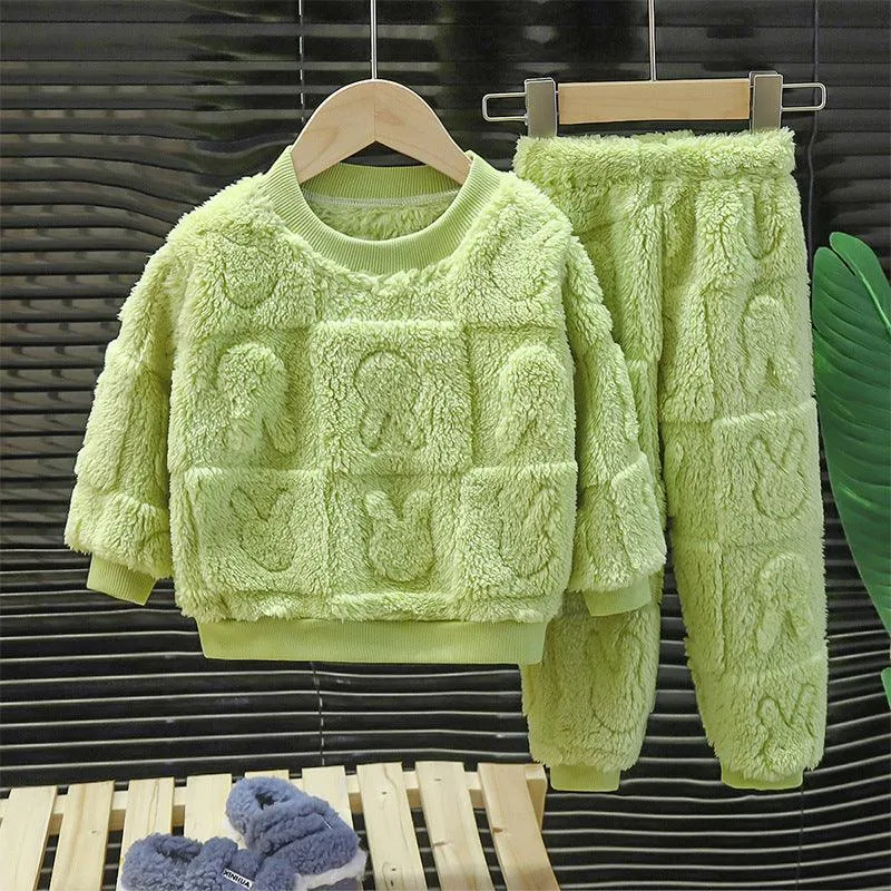 Children's Pajama Set Flannel Warm