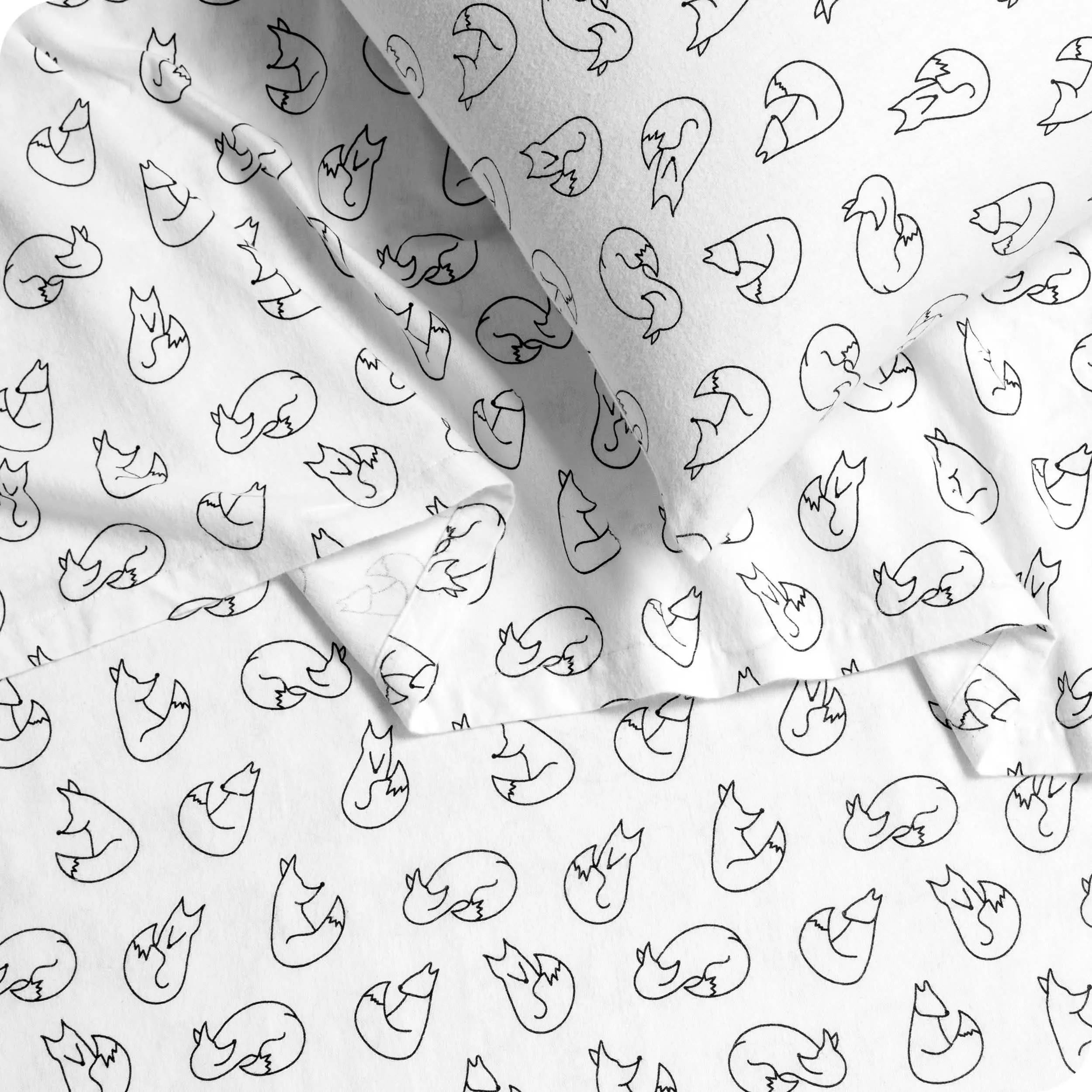 Cotton Flannel Sheet Set - Feelin' Foxy