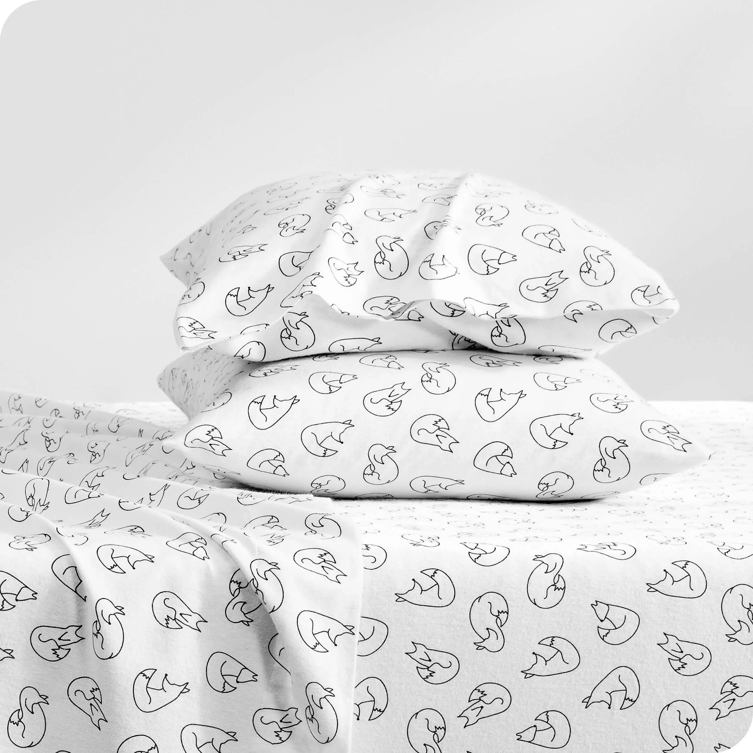 Cotton Flannel Sheet Set - Feelin' Foxy