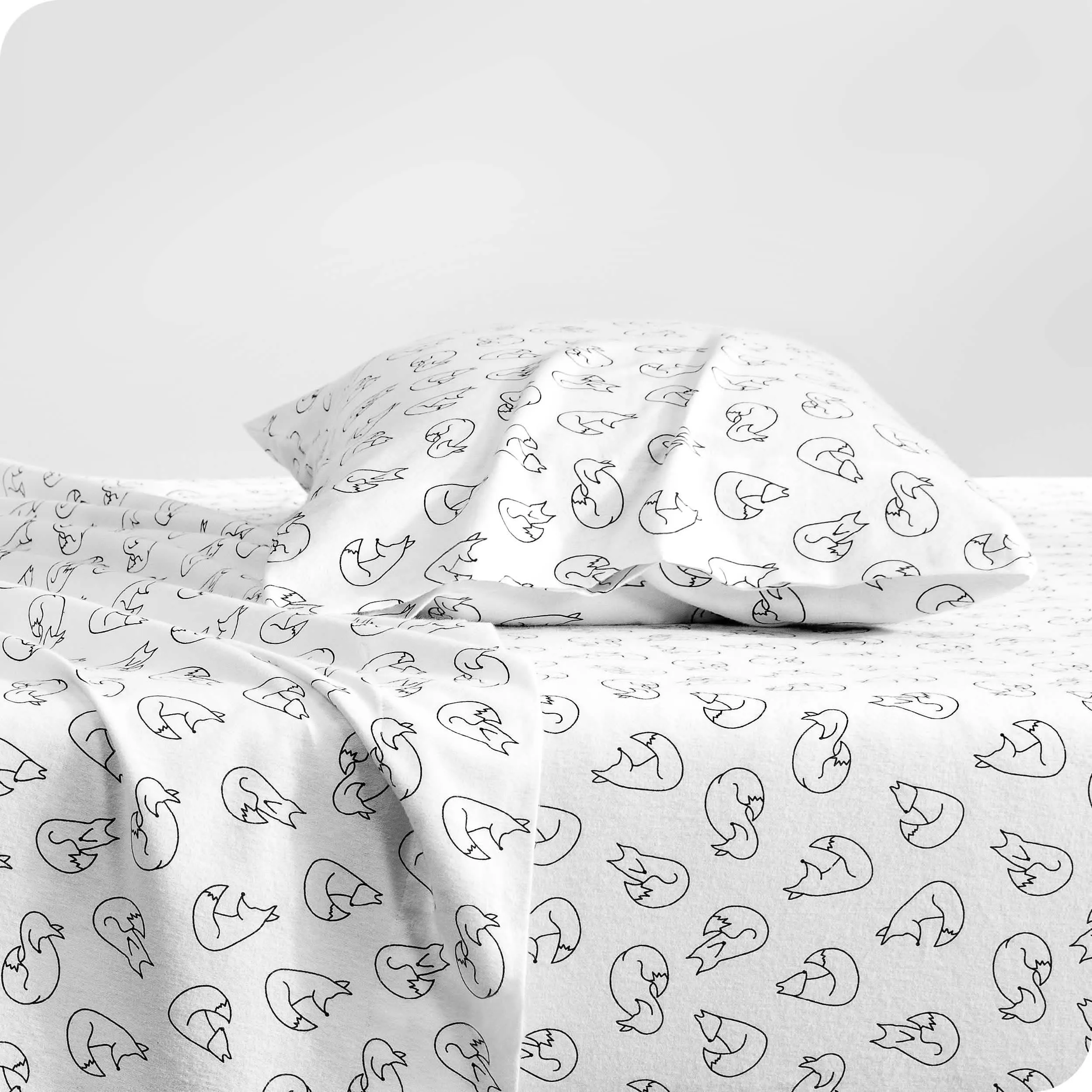 Cotton Flannel Sheet Set - Feelin' Foxy