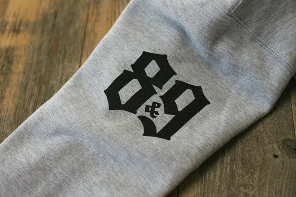 Crime Pays Hooded Sweatshirt Grey