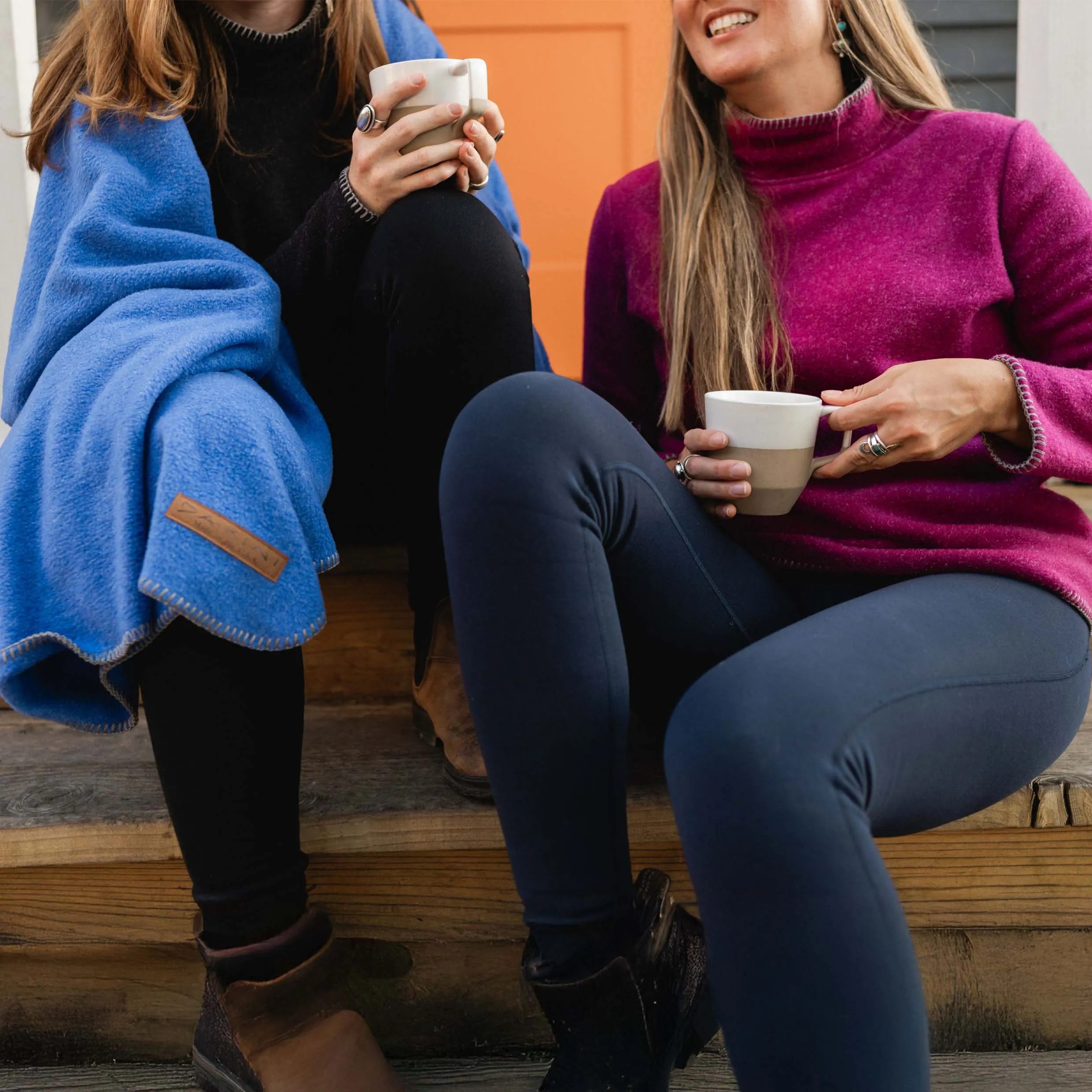 Dakini Women's fleece leggings wide waistband