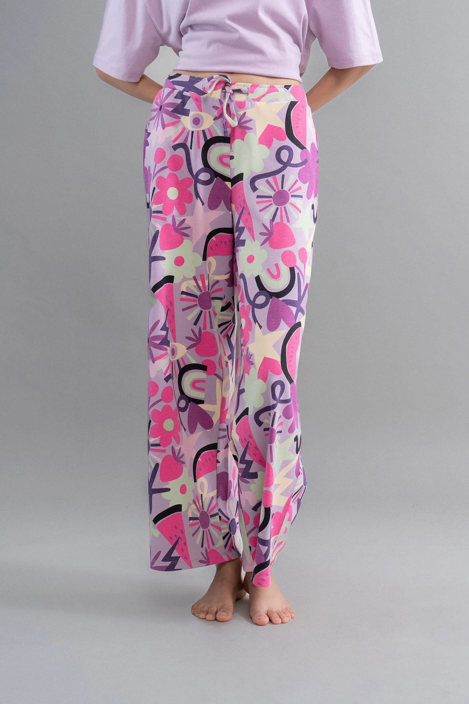 Enchanted Purple Cotton Pajama Set