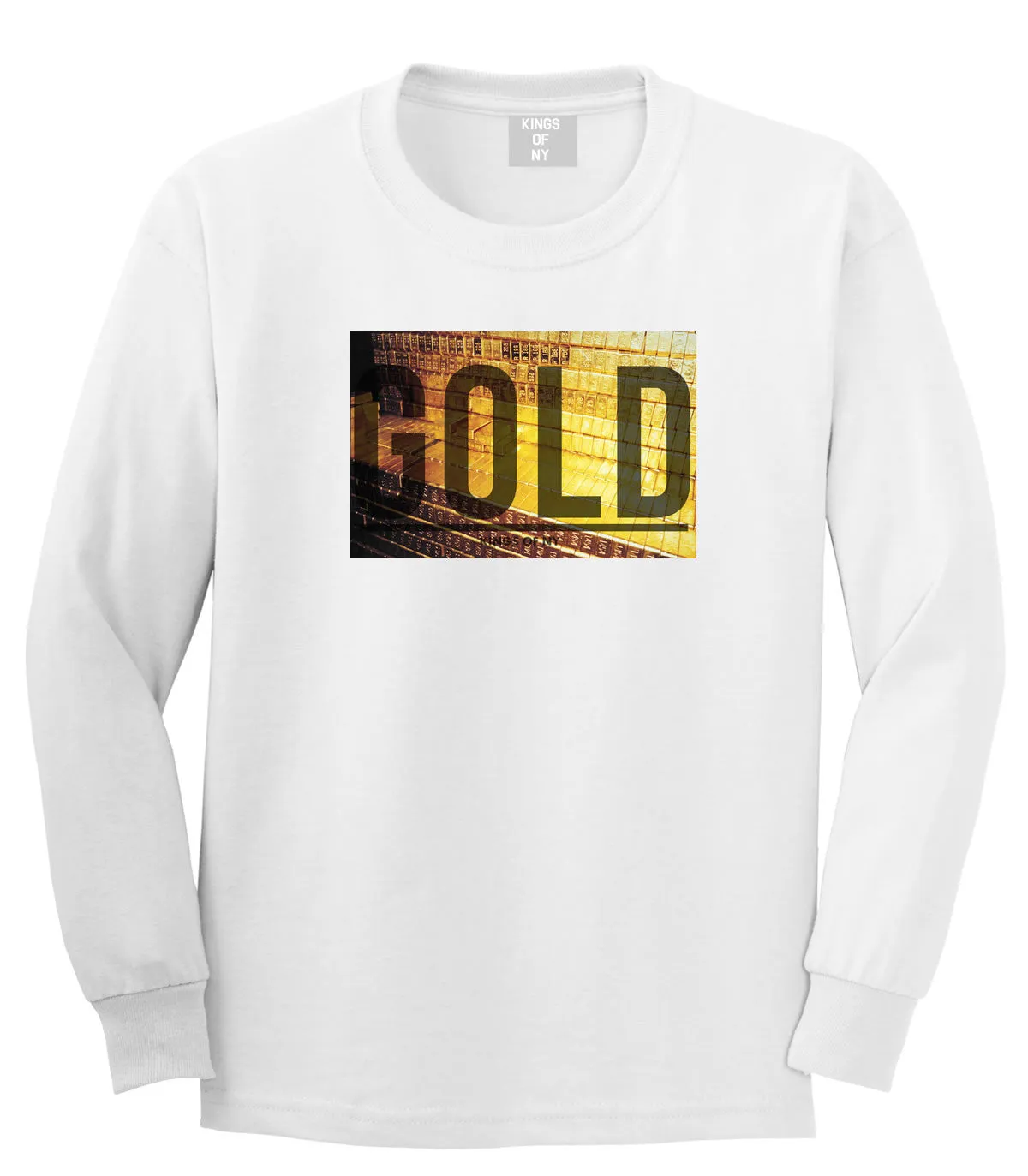 Gold Bricks Money Luxury Bank Cash Long Sleeve Boys Kids T-Shirt