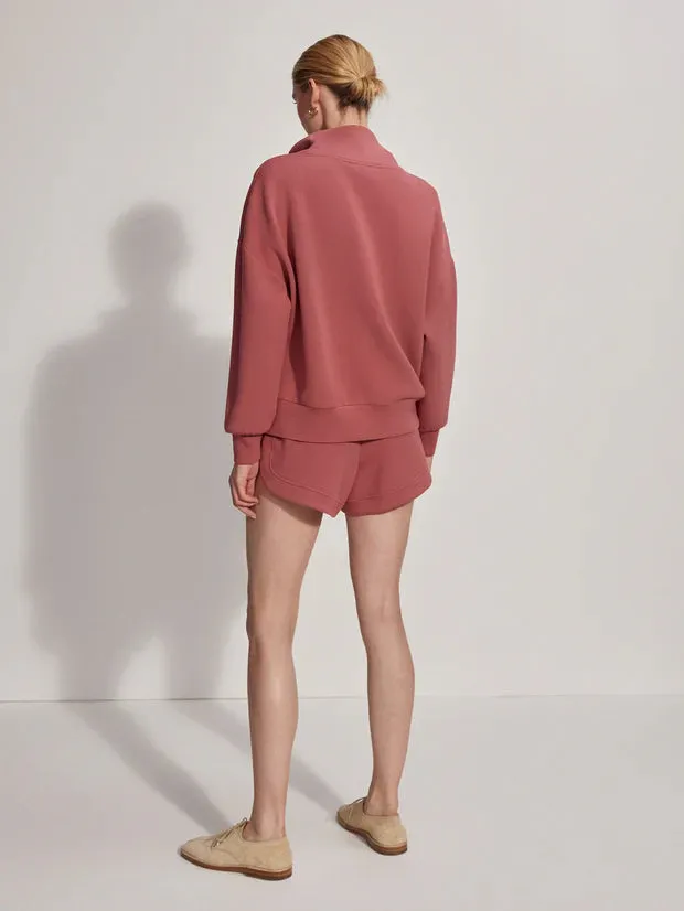 Hawley Half Zip Sweat in WITHERED ROSE