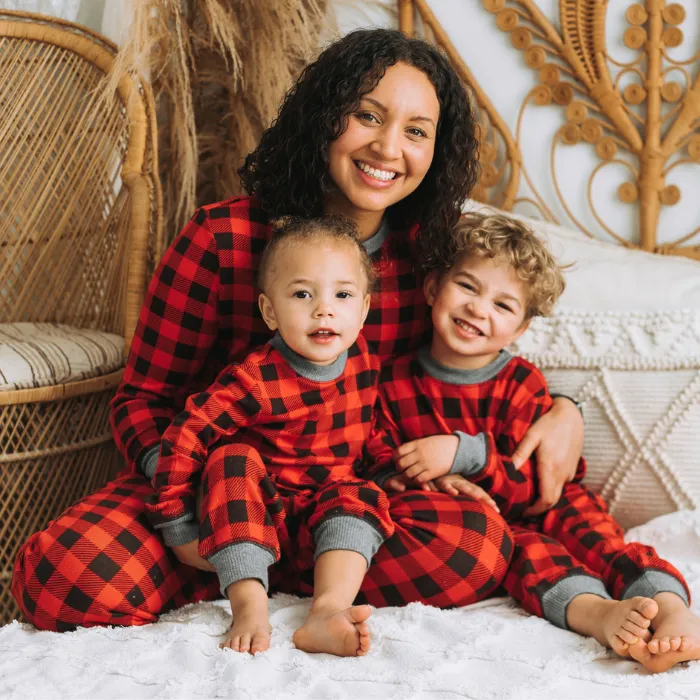 Kids’ Unisex Jogger Pajama Set - Red Buffalo