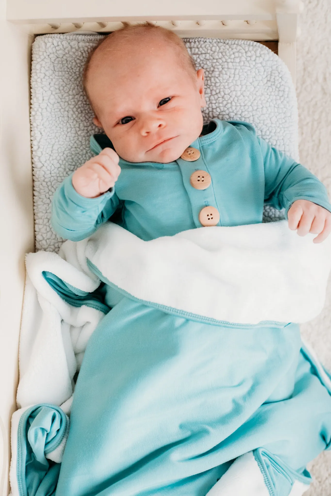 Knotted Gown and Hat Set - Teal