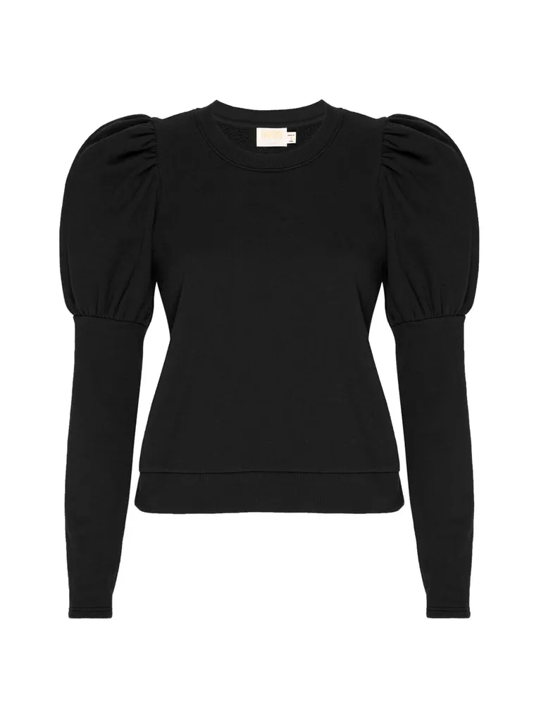 Nation LTD - Gisela Juliette Sleeve Sweatshirt in Jet Black