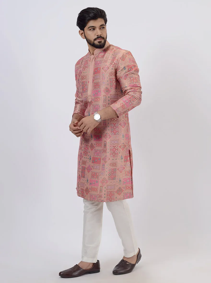 Peach Pink Kurta Pajama | TULA