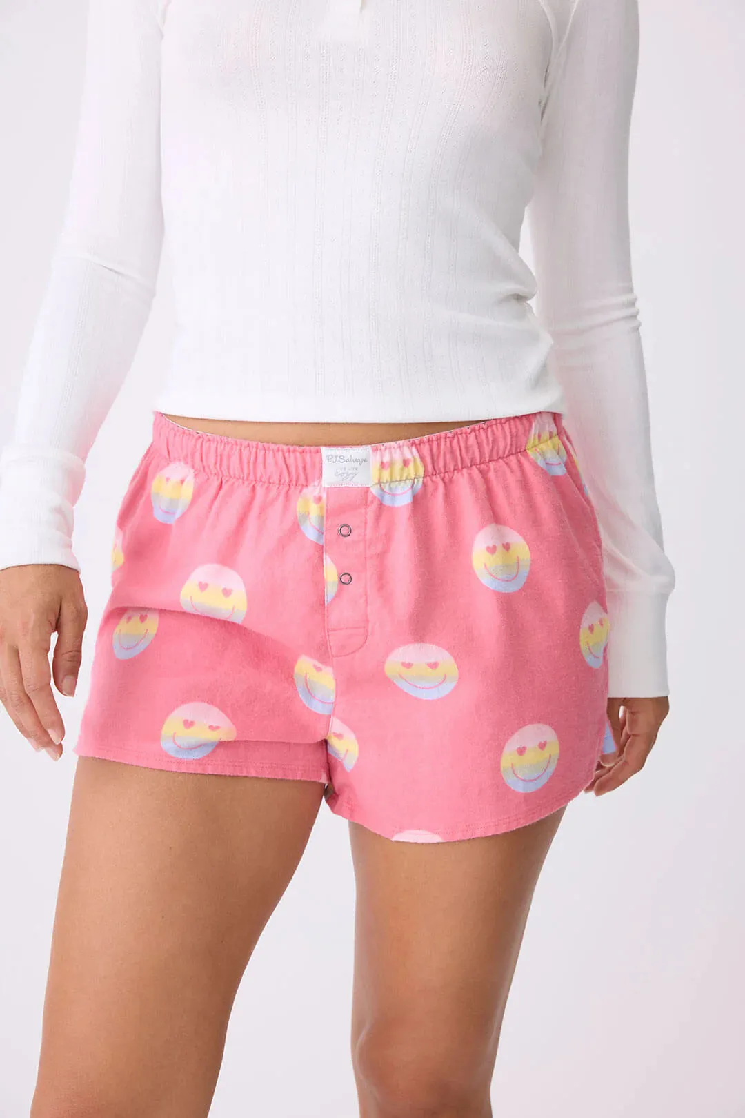 PJ Salvage Printed Flannel Shorts