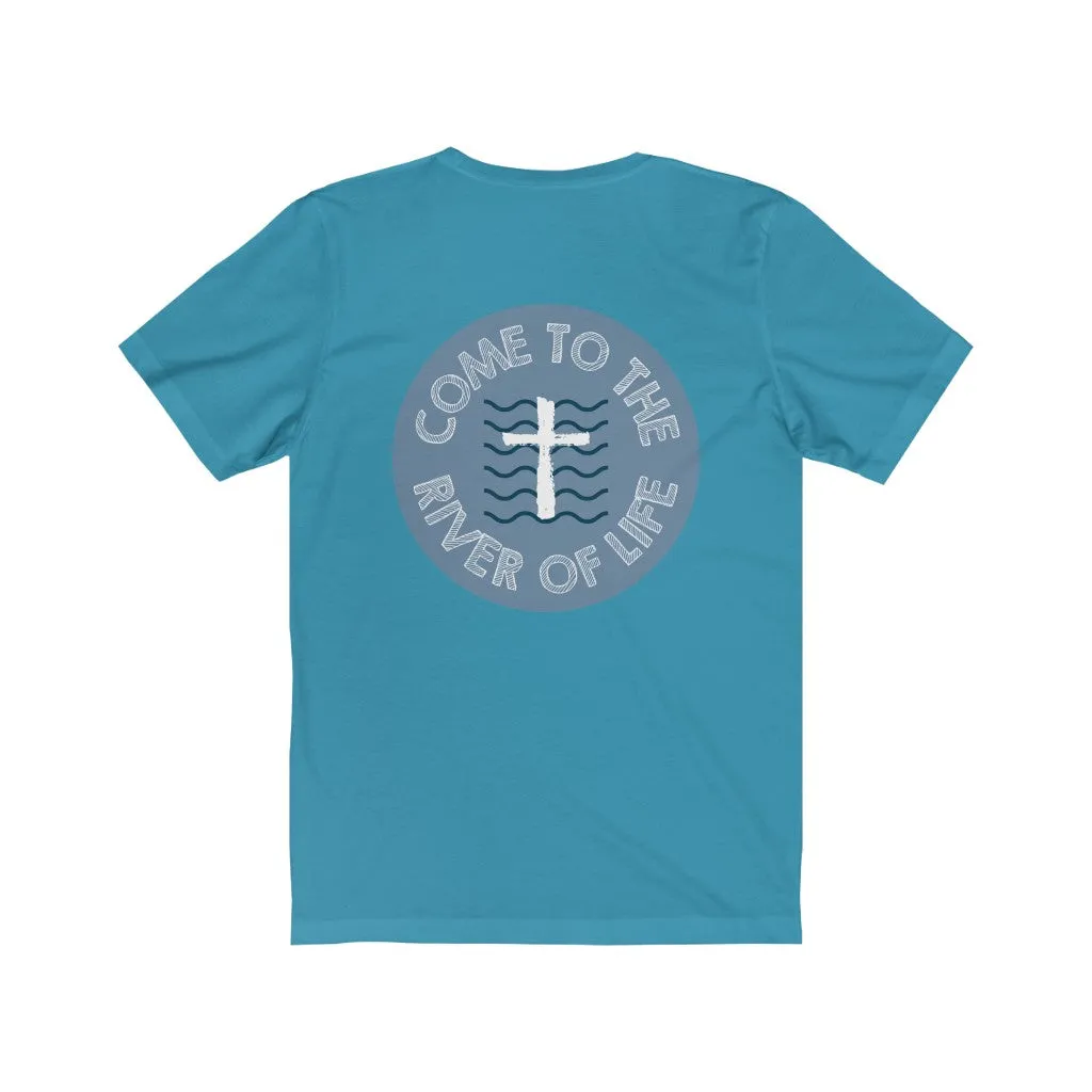 River of Life (Back) Unisex Jersey Short Sleeve Tee