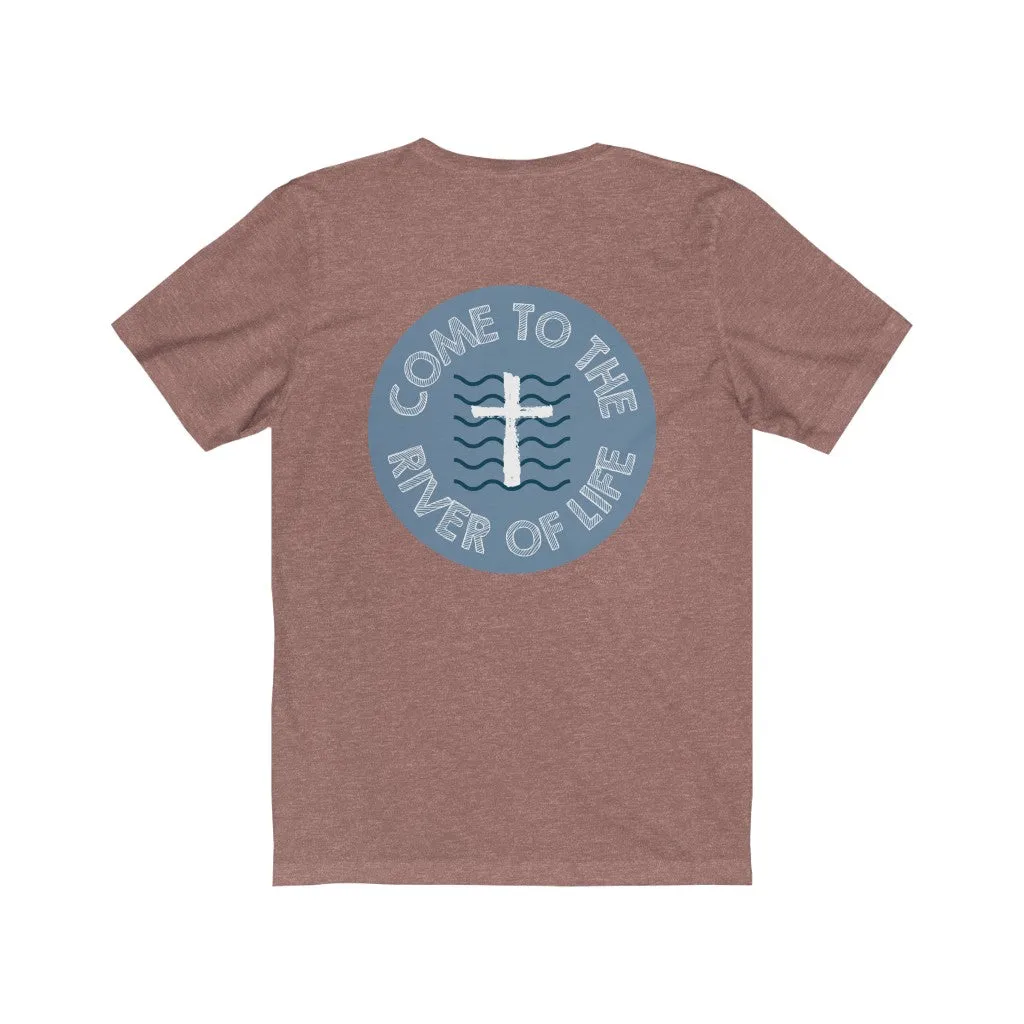 River of Life (Back) Unisex Jersey Short Sleeve Tee