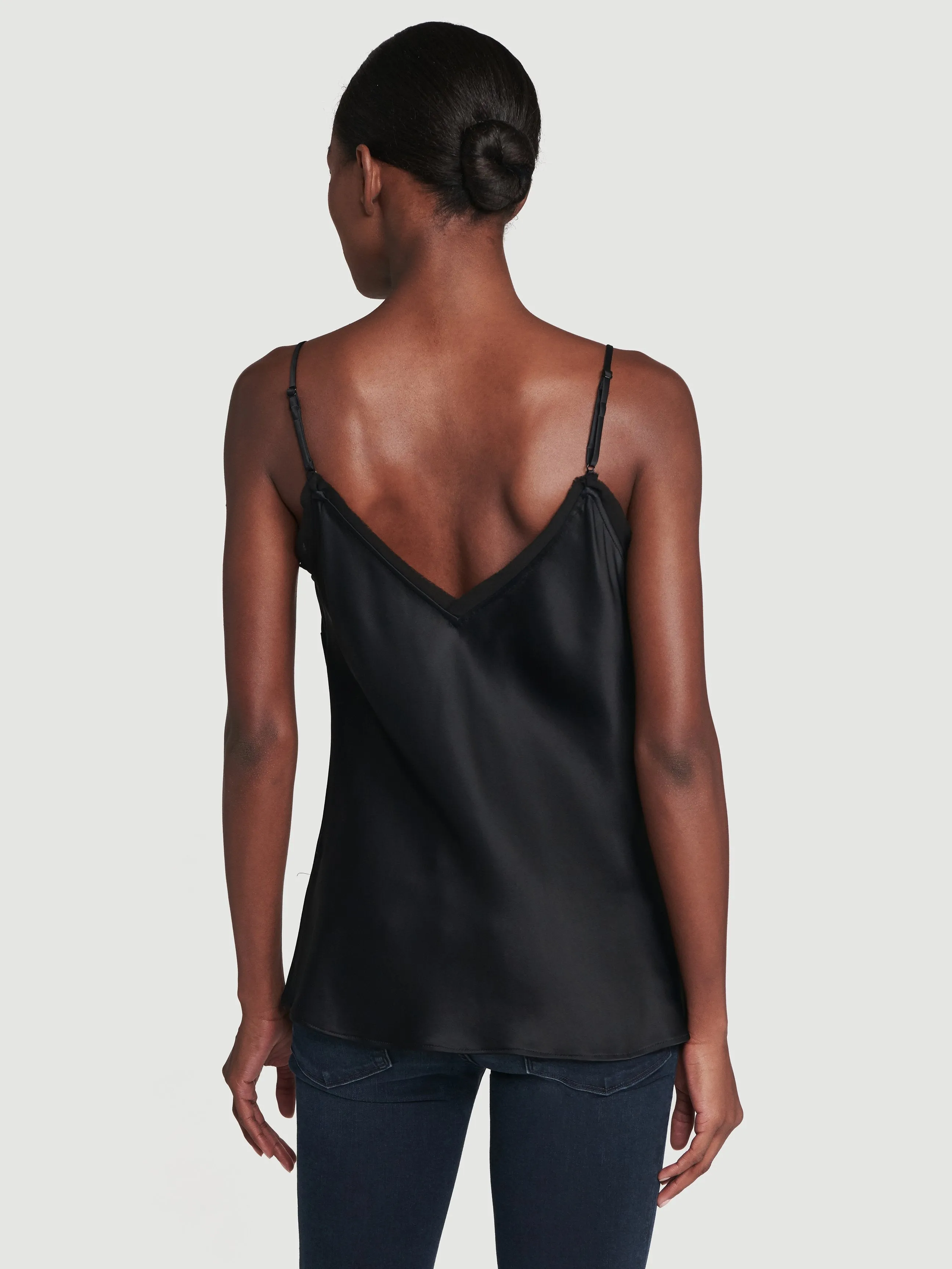 Satin Lounge Tank -- Noir