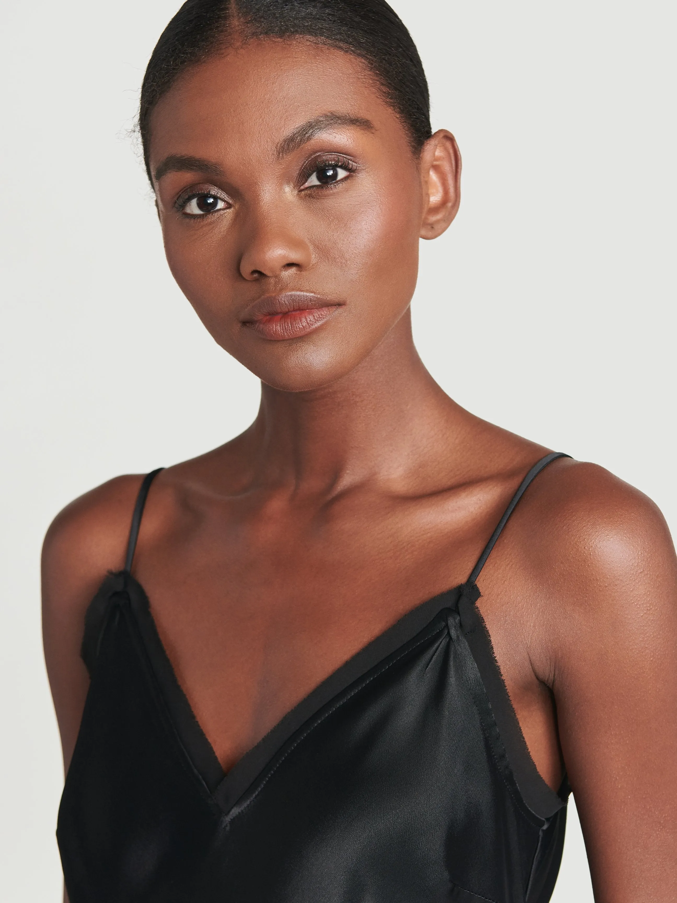 Satin Lounge Tank -- Noir