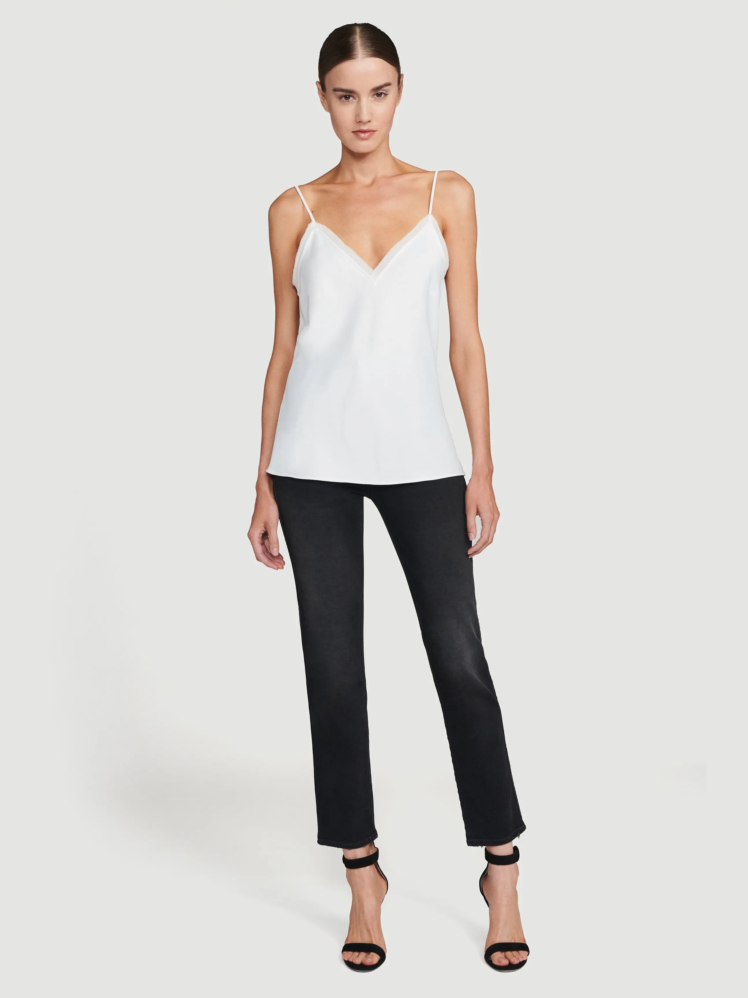 Satin Lounge Tank -- Off White