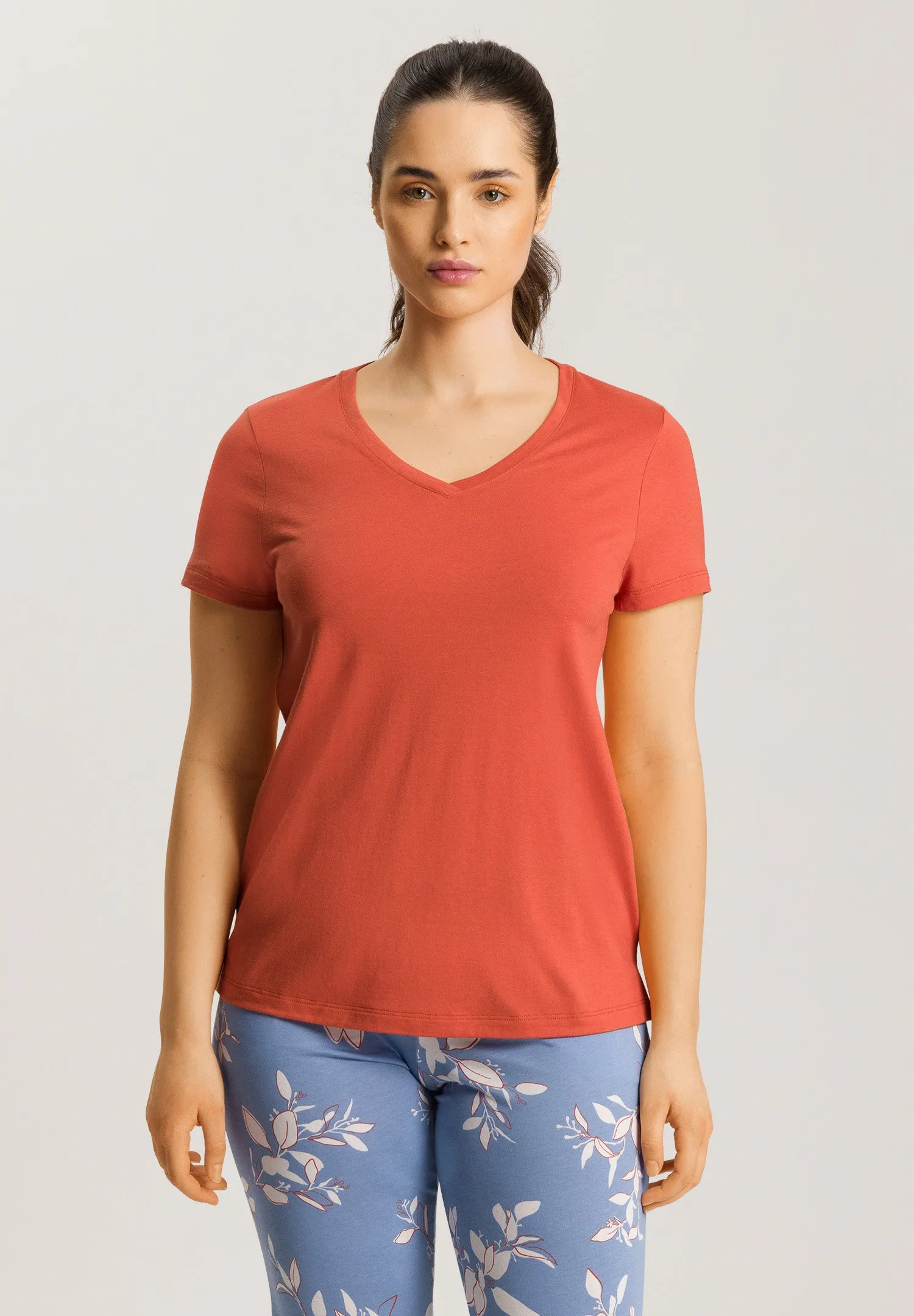 Sleep And Lounge Relaxed V-Neck T-Shirt | Ripe Apple 74842-2293