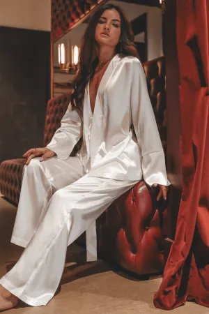 Something Special White Satin Robe Set