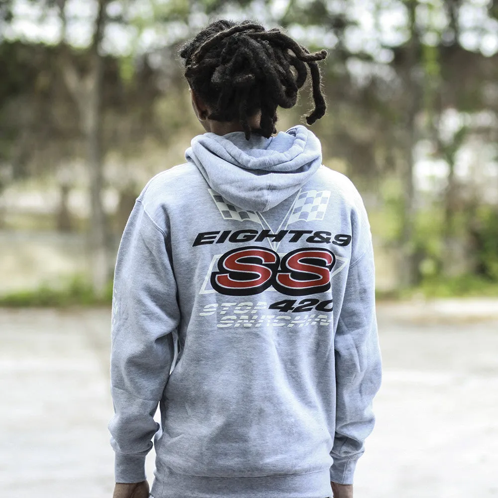 Stop Snitchin Heavy Hooded Sweatshirt Heather