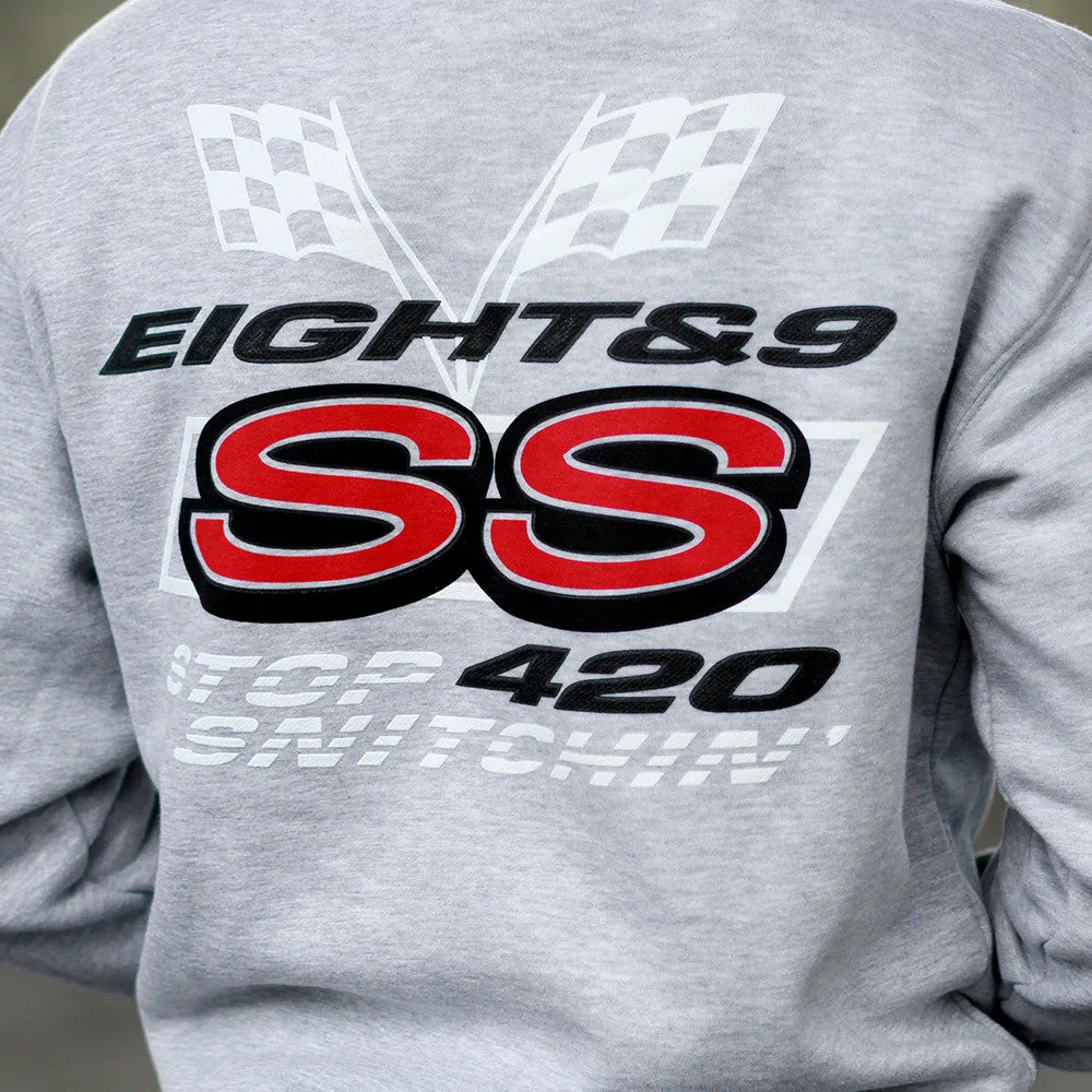 Stop Snitchin Heavy Hooded Sweatshirt Heather