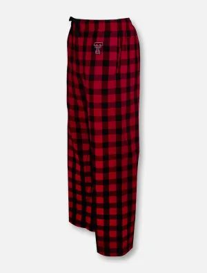 Texas Tech Red Raiders Double T Red Buffalo Plaid Flannel Pajama Pants