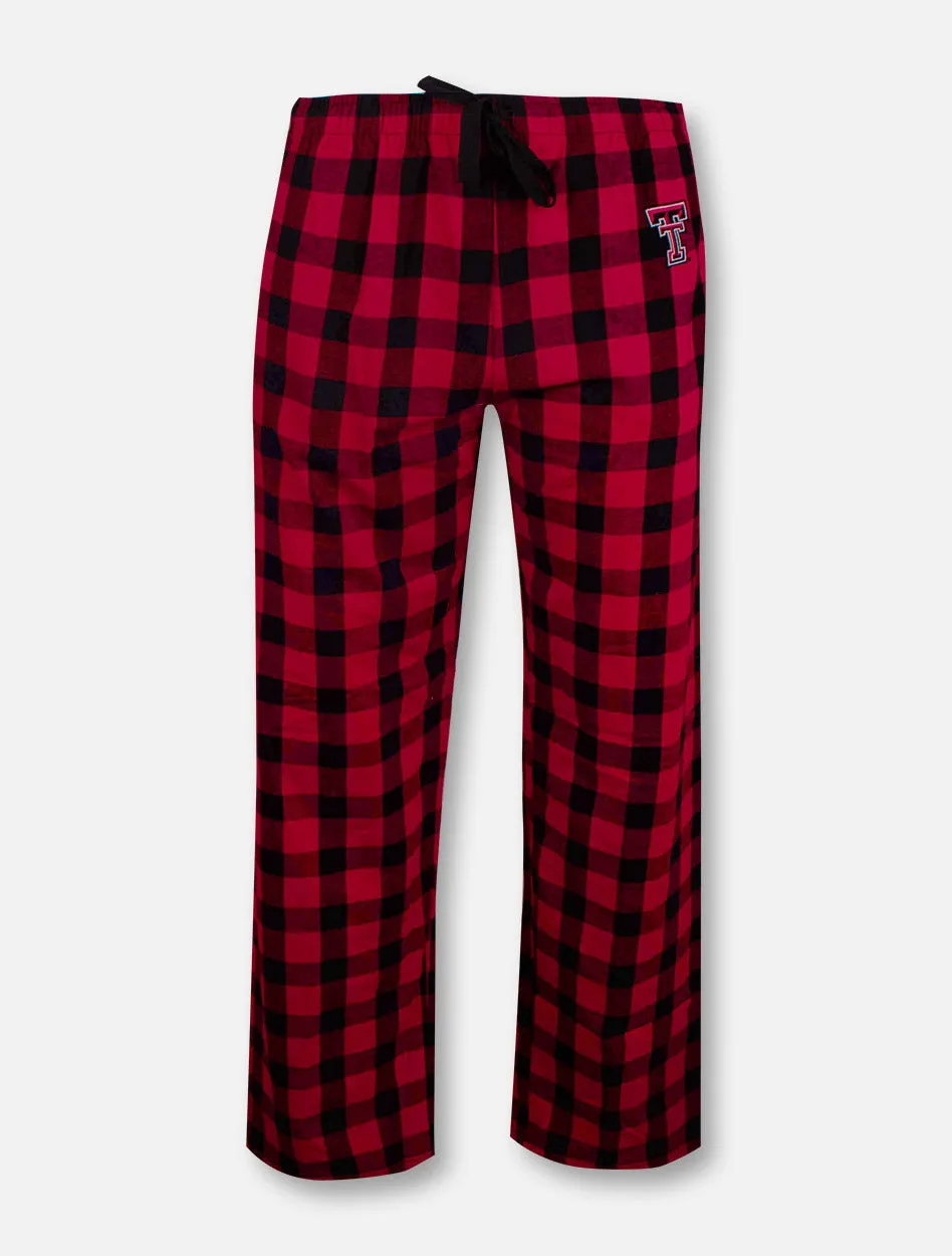 Texas Tech Red Raiders Double T Red Buffalo Plaid Flannel Pajama Pants