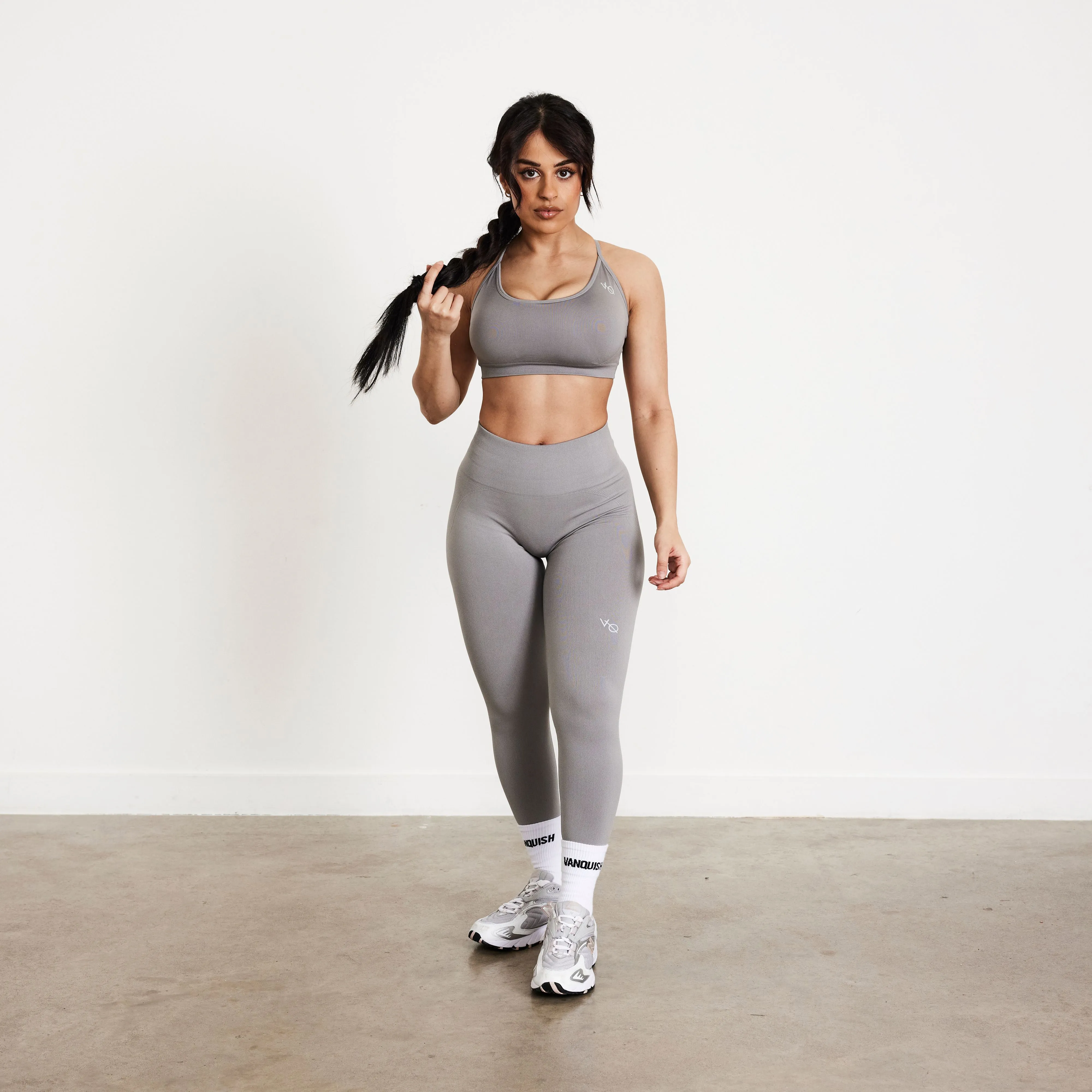 Vanquish Elevate Seamless Petite Smoke Grey Leggings