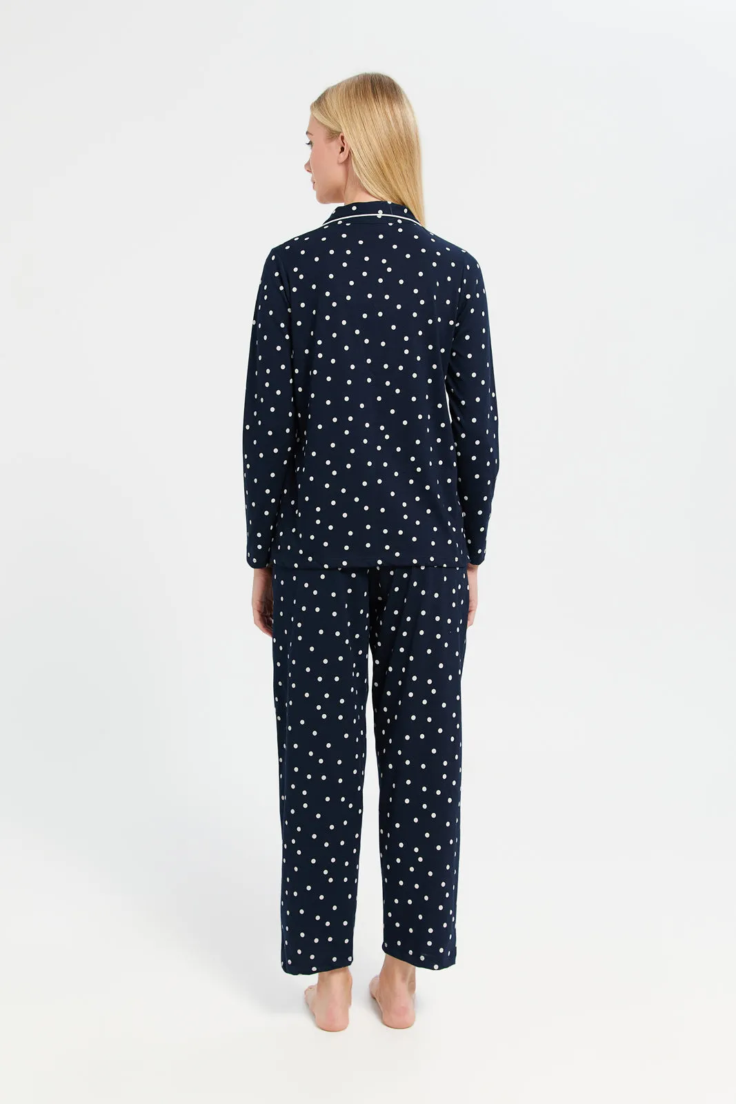Women Black Printed Classic Pyjama Set (2 Piece)