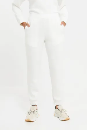 Women White Jogger Pants