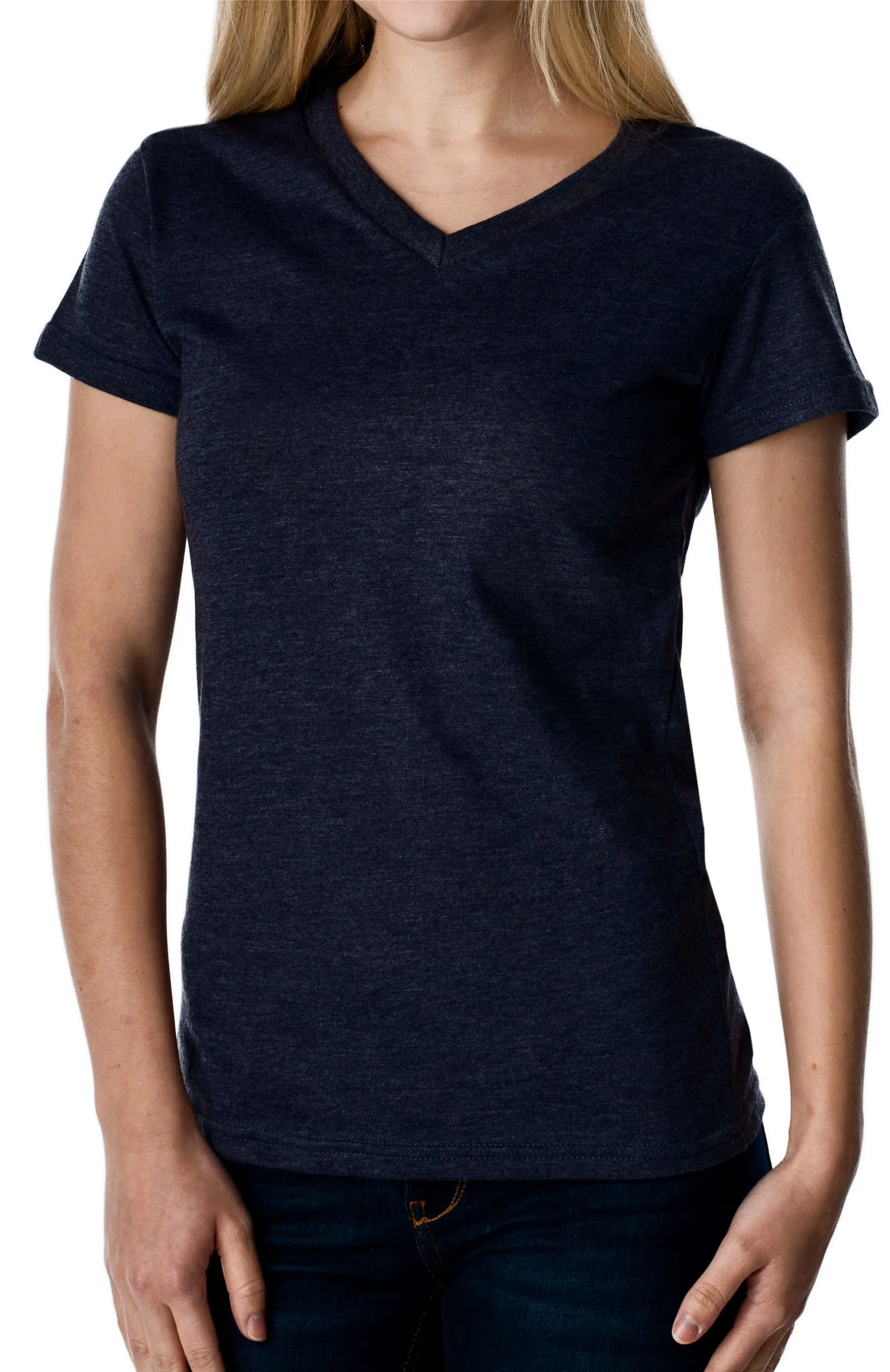 Women's Basic Short Sleeve V-Neck T-Shirt
