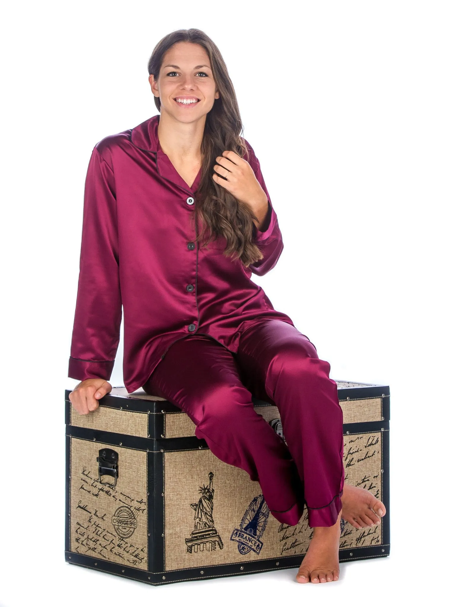 Women's Premium Satin Pajama Sleepwear Set